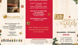 Menu des fêtes à Coubron